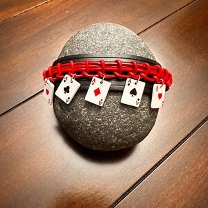 Red and Black Card-Themed Art Piece